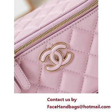 Chanel Lambskin, Resin  &  Gold-Tone Metal Clutch with Chain Bag AP3213 Pink 2025